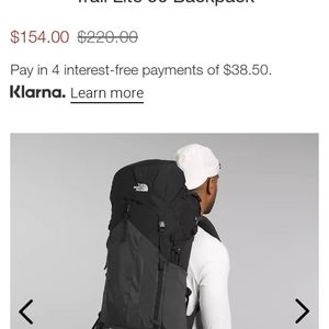 Northface Trail Lite 50 backpack